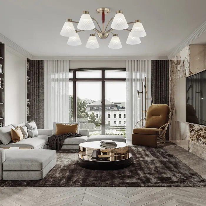 Люстра потолочная Arte Milano Napoli-6350 336350/8 AB от ImperiumLoft