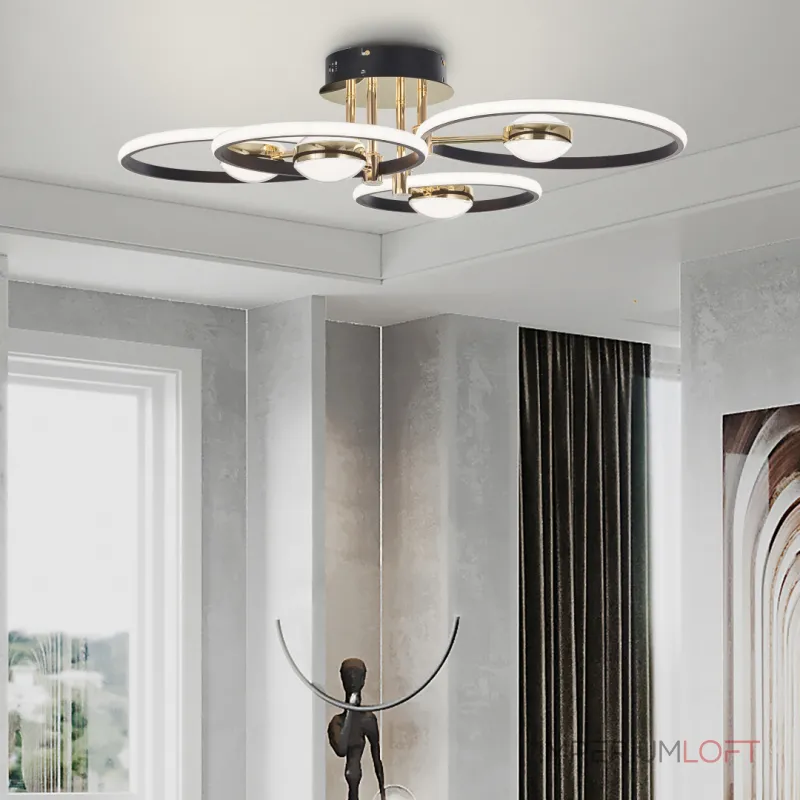 Светильник светодиодный Arte Milano Ferrara-76140 276140/4+4 BK/GD