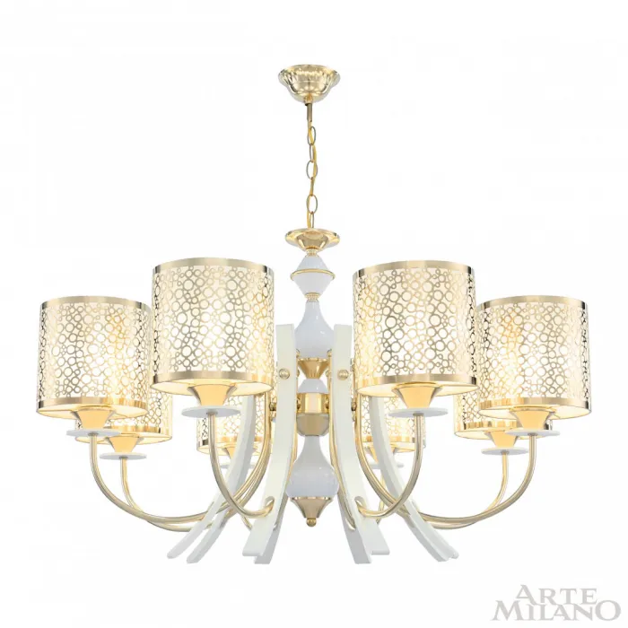 Люстра подвесная Arte Milano Florentia-6067 306067/8 Wh/Gd от ImperiumLoft