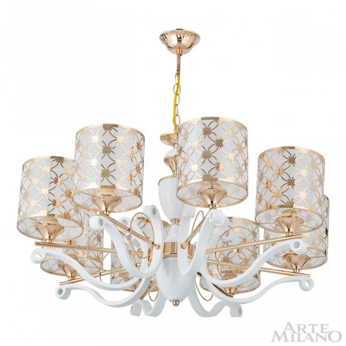 Люстра подвесная Arte Milano Florentia-3097 303097/8 Wh/Gd от ImperiumLoft