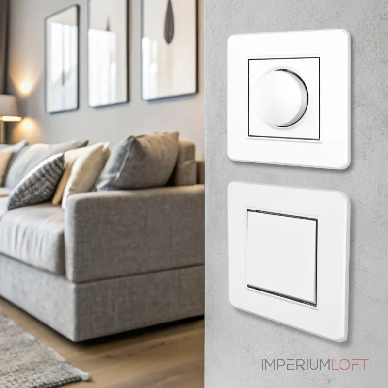 Выключатель одноклавишный с рамкой Arte Milano SET16-1-30-1 white от ImperiumLoft Выключатель одноклавишный с рамкой Arte Milano SET16-1-30-1 white от ImperiumLoft