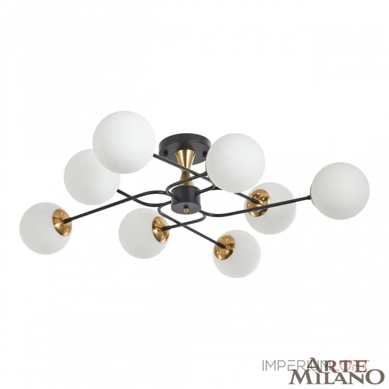 Потолочная люстра Arte Milano Neapolis-76808 276808/8 BK/GD Потолочная люстра Arte Milano Neapolis-76808 276808/8 BK/GD