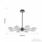 Люстра светодиодная Arte Milano Ferrara-72999 277499/8 BK/GD от ImperiumLoft