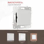 Выключатель одноклавишный, 10AX 250V 203.30-1.white
