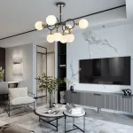 Люстра на штанге Arte Milano Neapolis-73808 274307/8 BK/GD