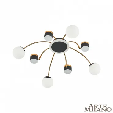 Потолочная люстра Arte Milano Ferrara-71040 271040/8 BK/GD Потолочная люстра Arte Milano Ferrara-71040 271040/8 BK/GD