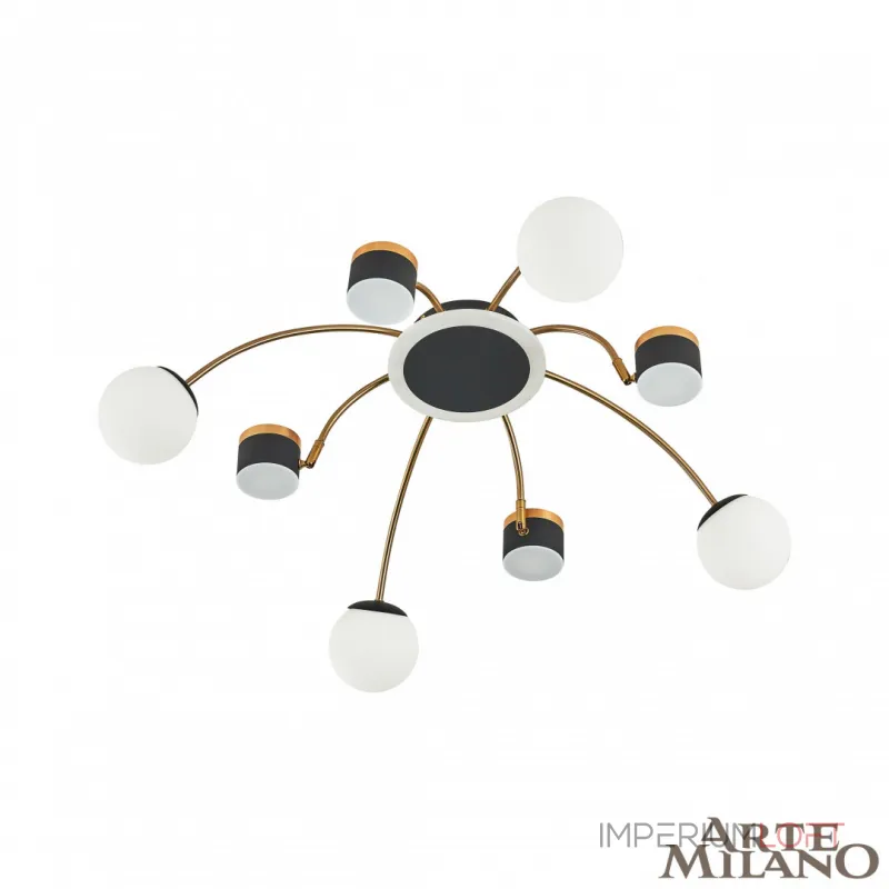 Потолочная люстра Arte Milano Ferrara-71040 271040/8 BK/GD Потолочная люстра Arte Milano Ferrara-71040 271040/8 BK/GD