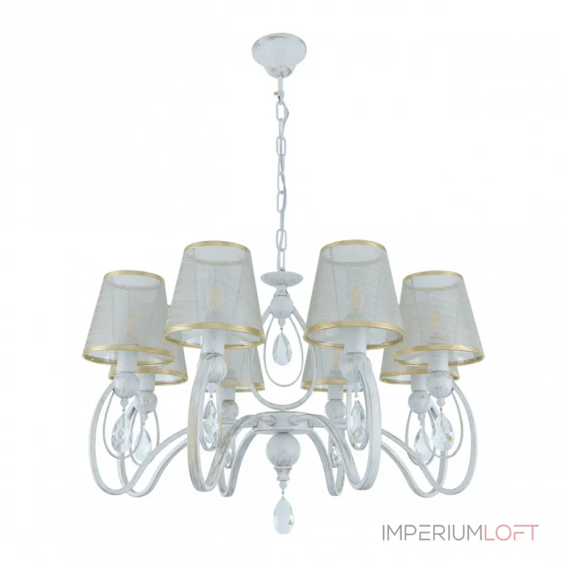 Подвесная люстра Arte Milano AM347203 347203/8 WT+G Подвесная люстра Arte Milano AM347203 347203/8 WT+G