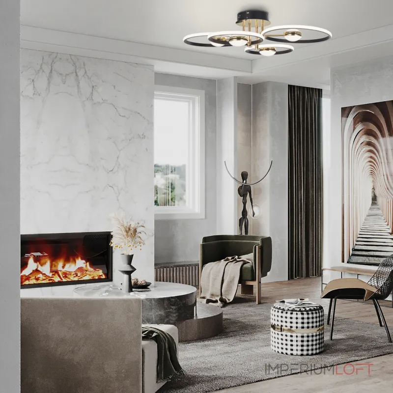 Светильник светодиодный Arte Milano Ferrara-76140 276140/4+4 BK/GD