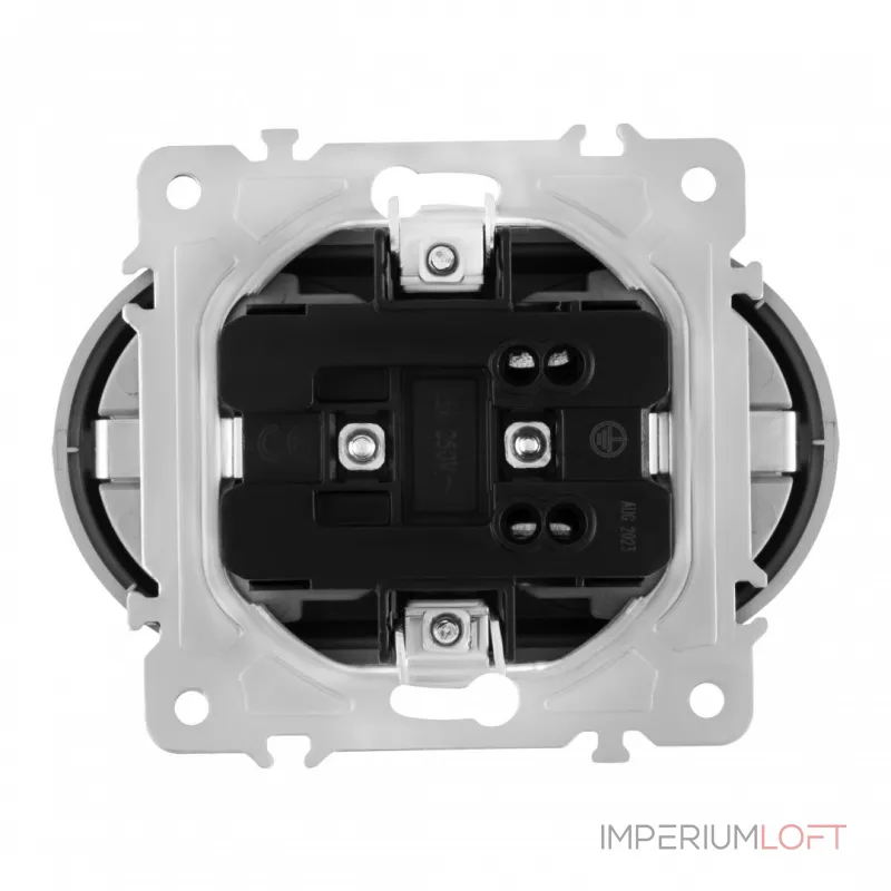 Розетка двойная с заземлением, 16A 250V 202.40-2.silver от ImperiumLoft Розетка двойная с заземлением, 16A 250V 202.40-2.silver от ImperiumLoft