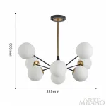 Люстра на штанге Arte Milano Neapolis-79808 279808/8 BK/GD