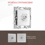 Розетка спутниковая, SAT TV 217.42-1.silver