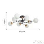 Потолочная люстра Arte Milano Neapolis-76808 276808/8 BK/GD
