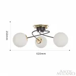 Потолочная люстра Arte Milano Neapolis-76408 276408/3 BK/GD