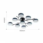 Светильник светодиодный Arte Milano Ferrara 256606/8+1 Bk/Gr