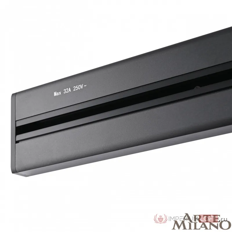 Накладной шинопровод с выключателем, 25A 250V 385201TOB/100 Black от ImperiumLoft