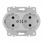 Розетка двойная с заземлением, 16A 250V 202.40-2.silver от ImperiumLoft Розетка двойная с заземлением, 16A 250V 202.40-2.silver от ImperiumLoft