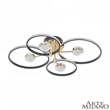 Светильник светодиодный Arte Milano Ferrara-76140 276140/4+4 BK/GD