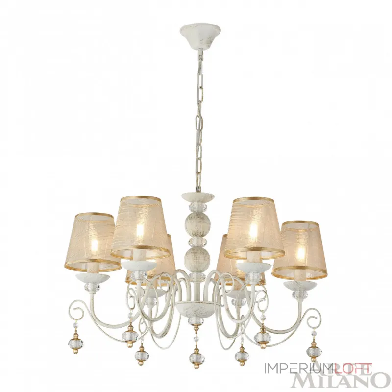 Подвесная люстра Arte Milano AM347620 347620/6 WT+G Подвесная люстра Arte Milano AM347620 347620/6 WT+G