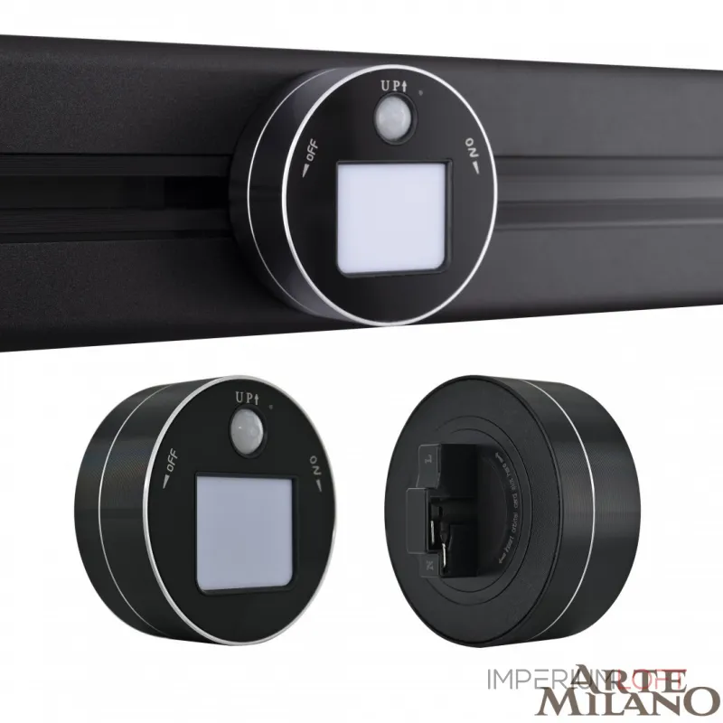Трековый светильник с датчиком движения Arte Milano Am-track-sockets 380011TLS/LWS Black Трековый светильник с датчиком движения Arte Milano Am-track-sockets 380011TLS/LWS Black