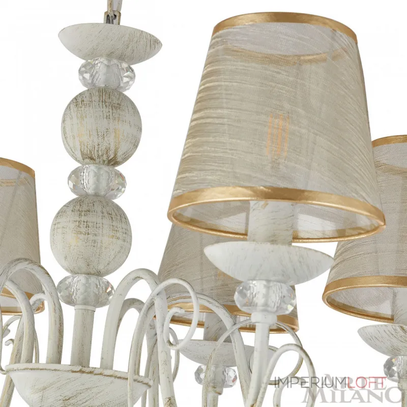 Подвесная люстра Arte Milano AM347620 347620/6 WT+G Подвесная люстра Arte Milano AM347620 347620/6 WT+G