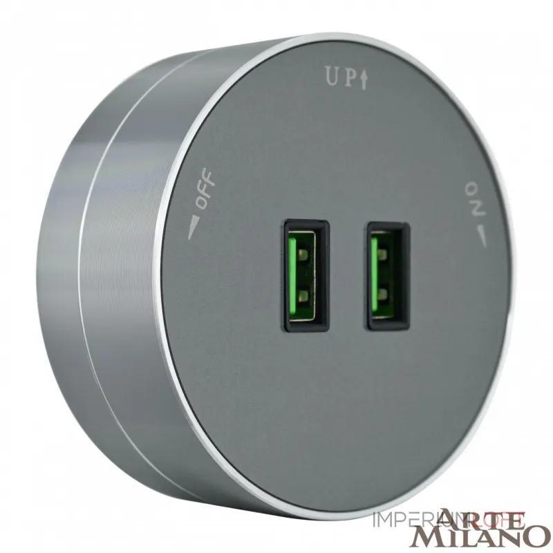 Трековая розетка, 2.1A 250V 380011TS/USBx2 Grey от ImperiumLoft Трековая розетка, 2.1A 250V 380011TS/USBx2 Grey от ImperiumLoft