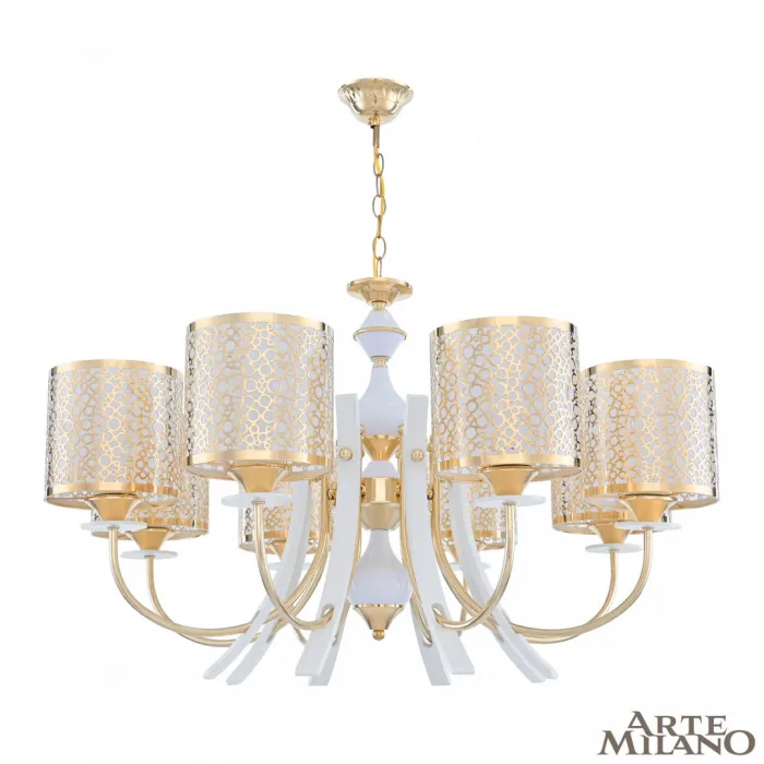 Люстра подвесная Arte Milano Florentia-6067 306067/8 Wh/Gd от ImperiumLoft