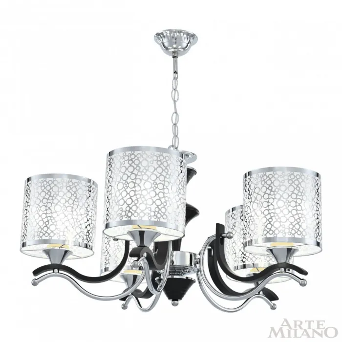 Люстра подвесная Arte Milano Florentia-6787 306787/5 Bk/Ni от ImperiumLoft