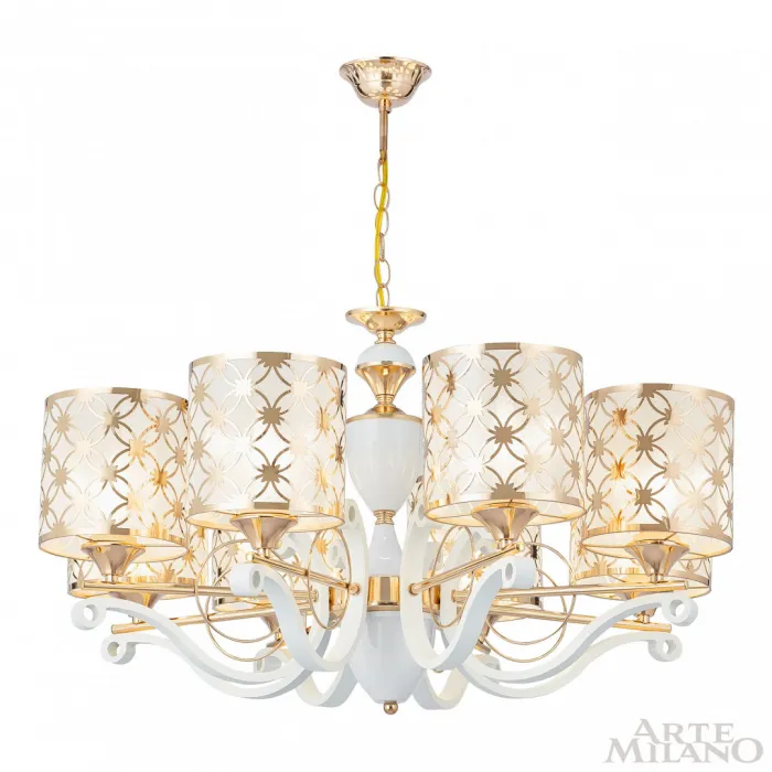 Люстра подвесная Arte Milano Florentia-3097 303097/8 Wh/Gd от ImperiumLoft