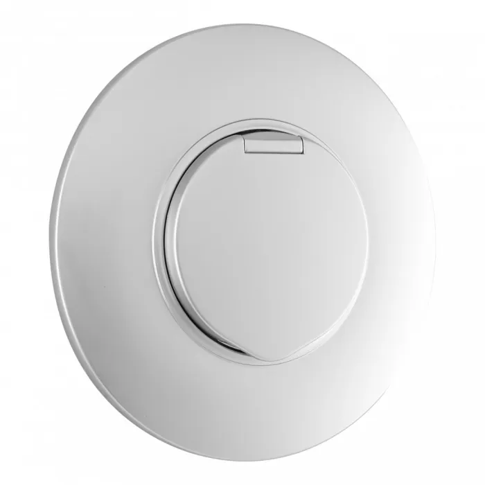 Розетка круглая с заземлением и шторками Arte Milano SET08-1-41-1 silver от ImperiumLoft
