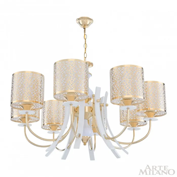Люстра подвесная Arte Milano Florentia-6067 306067/8 Wh/Gd от ImperiumLoft