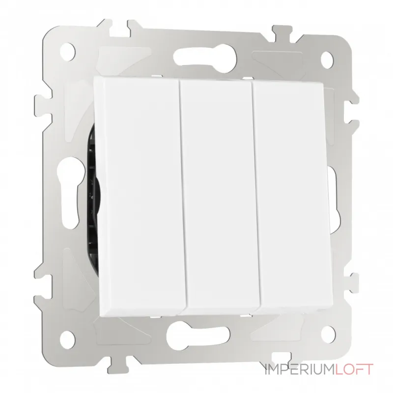 Выключатель трёхклавишный, 10AX 250V 203.30-3.white