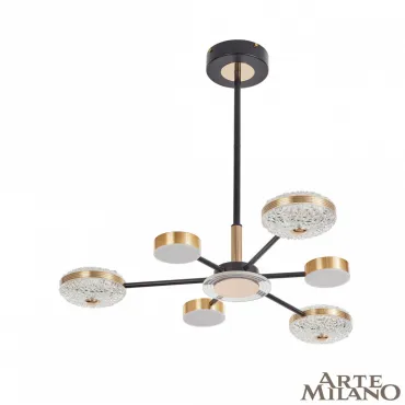 Люстра светодиодная Arte Milano Ferrara-72069 272069/6 BK/GD