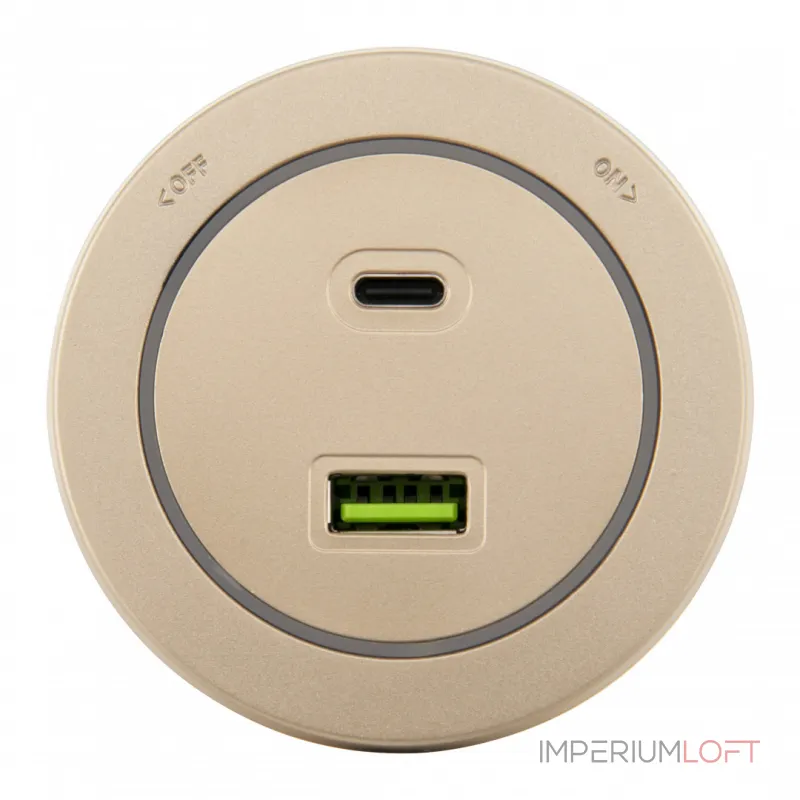 Трековая розетка, 3.1A 250V 399731TS/USB-Type-C Gold от ImperiumLoft Трековая розетка, 3.1A 250V 399731TS/USB-Type-C Gold от ImperiumLoft