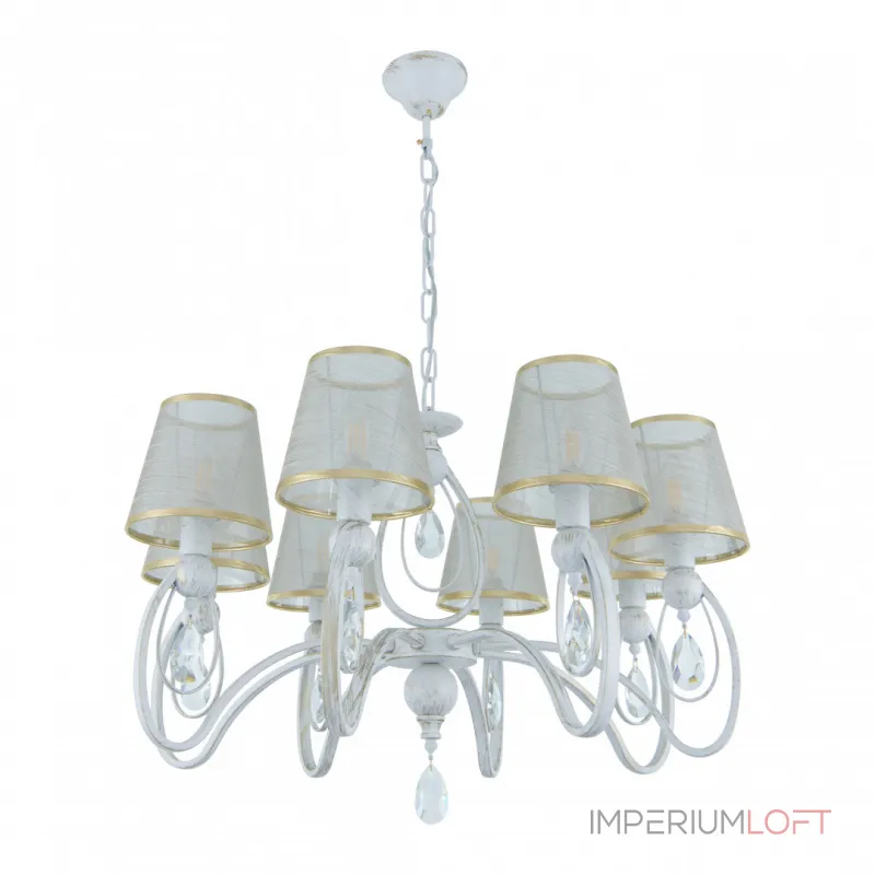 Подвесная люстра Arte Milano AM347203 347203/8 WT+G Подвесная люстра Arte Milano AM347203 347203/8 WT+G