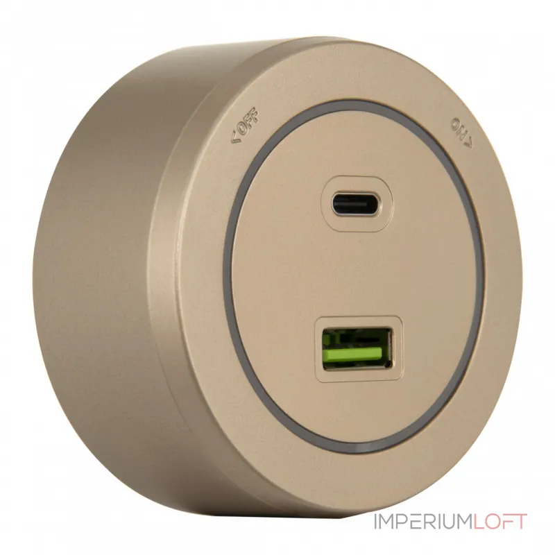 Трековая розетка, 3.1A 250V 399731TS/USB-Type-C Gold от ImperiumLoft Трековая розетка, 3.1A 250V 399731TS/USB-Type-C Gold от ImperiumLoft