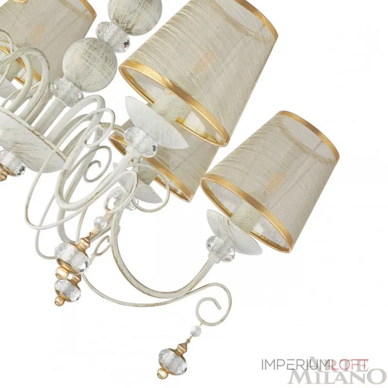 Подвесная люстра Arte Milano AM347620 347620/6 WT+G Подвесная люстра Arte Milano AM347620 347620/6 WT+G