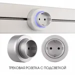Трековая розетка, 16A 250V 397951TS/ES Silver от ImperiumLoft