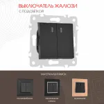 Выключатель жалюзи с подсветкой, 10A 250V 203.39-2.black от ImperiumLoft