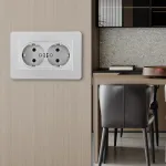 Розетка двойная с заземлением и шторками Arte Milano SET16-double-40-2 silver