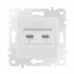 Розетка интернет RJ45 х 2 203.45-2.white от ImperiumLoft