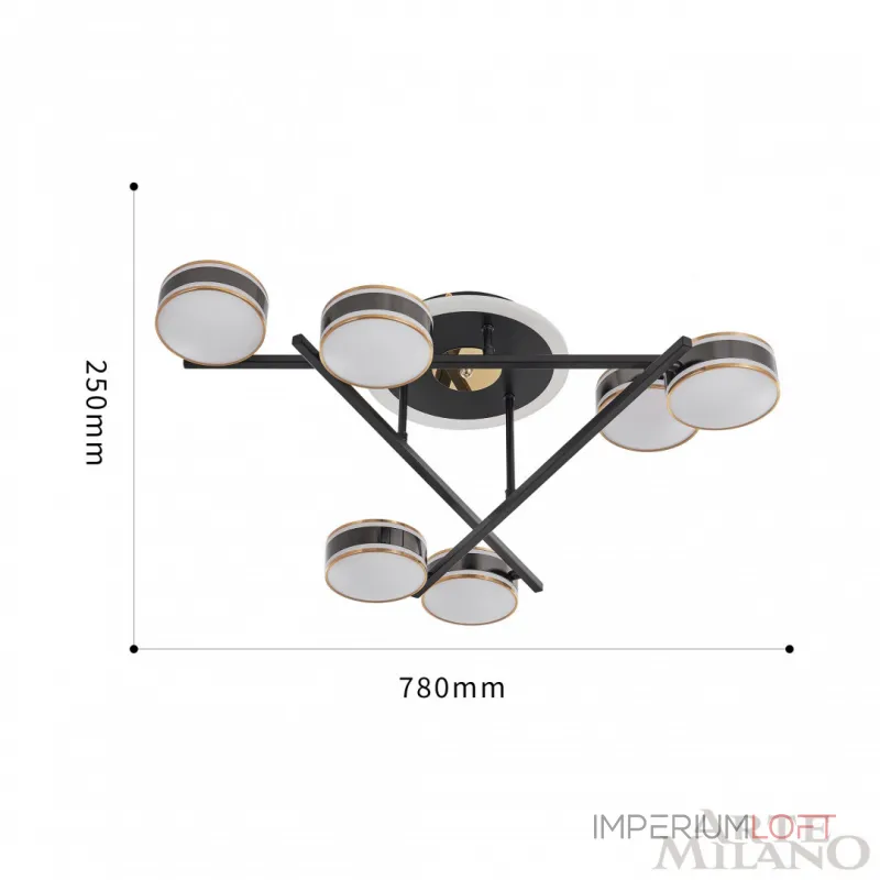 Светильник светодиодный Arte Milano Ferrara-71040 278599/6 BK