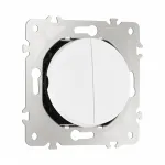 Выключатель двухклавишный, 10AX 250V 202.30-2.white