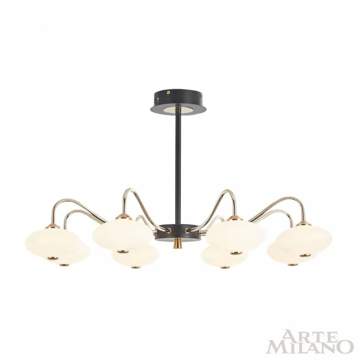 Люстра светодиодная Arte Milano Neapolis-73908 273908/8 BK/GD от ImperiumLoft