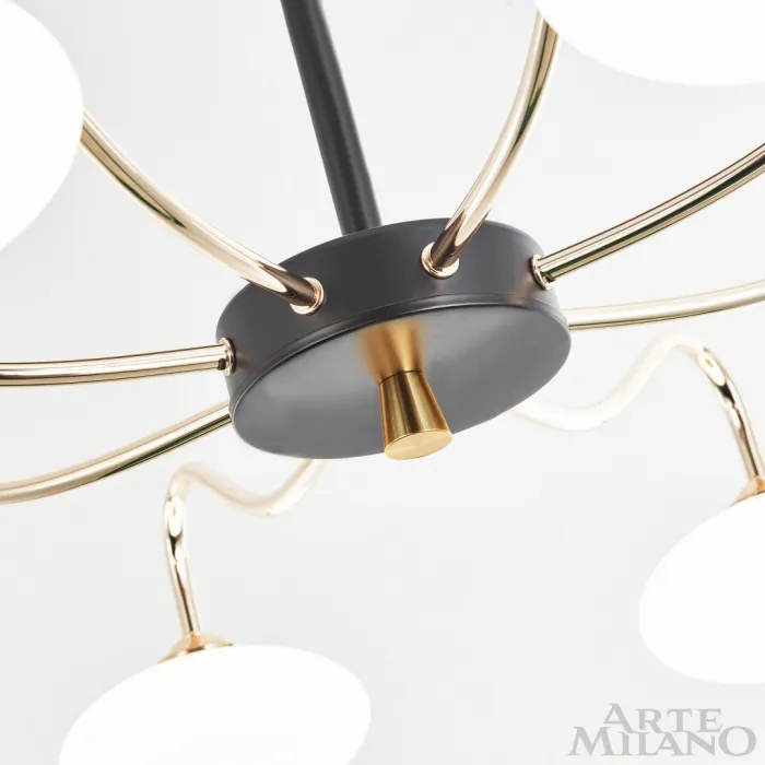 Люстра светодиодная Arte Milano Neapolis-73908 273908/8 BK/GD от ImperiumLoft