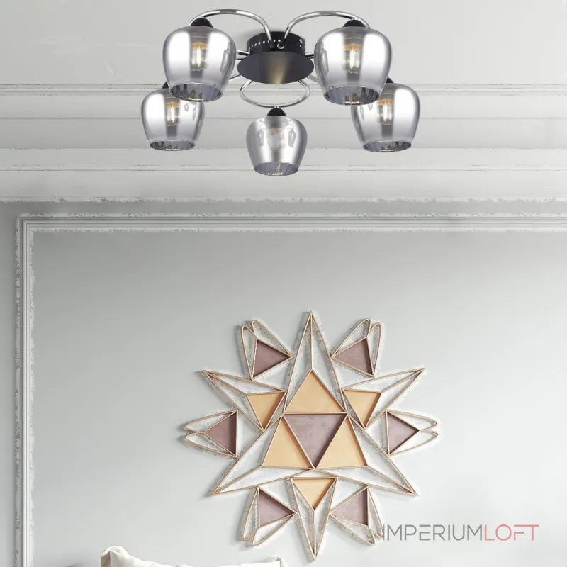 Потолочная люстра Arte Milano AMALFI-321508 321508/5 CR+BK