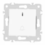 Кнопка дверного звонка с подсветкой, 10A 250V 203.37-1.white от ImperiumLoft