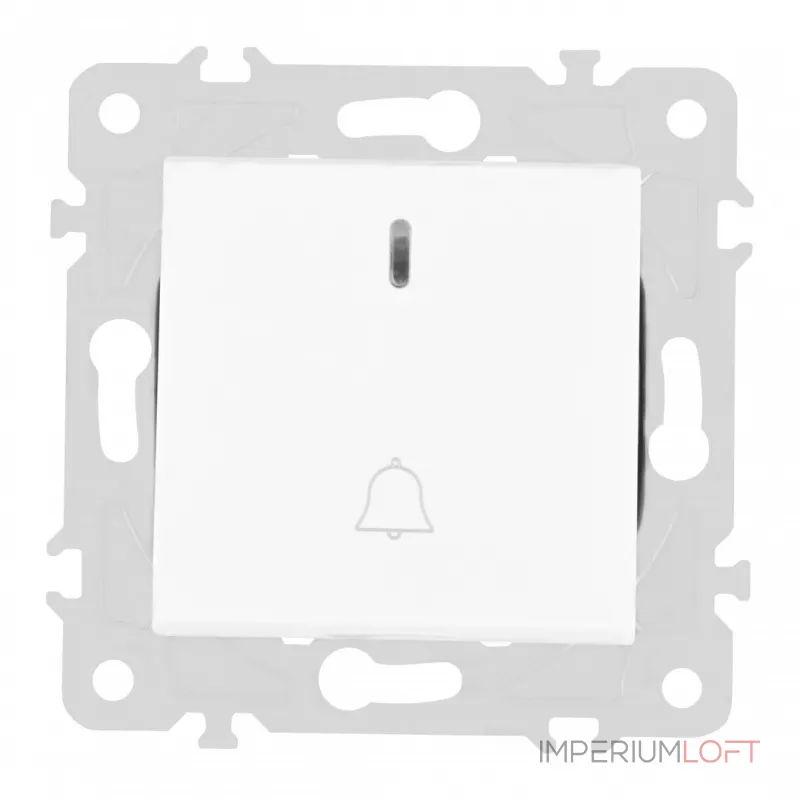 Кнопка дверного звонка с подсветкой, 10A 250V 203.37-1.white от ImperiumLoft