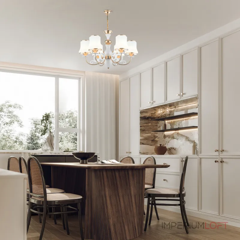 Подвесная люстра Arte Milano Florentia-1097 301097/6 Wh/Gd Подвесная люстра Arte Milano Florentia-1097 301097/6 Wh/Gd