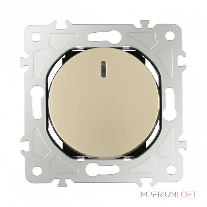 Выключатель одноклавишный с подсветкой, 10AX 250V 202.31-1.shampan от ImperiumLoft Выключатель одноклавишный с подсветкой, 10AX 250V 202.31-1.shampan от ImperiumLoft